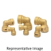 ZoomLock® 777144 90 deg Elbow, 3/8 in, Press-to-Connect, 90 deg, 870 psi Max Working Pressure, Elbow, 3/8 in, Brass