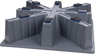 DiversiTech® HP3232-8 The Heat Pump Pad 8 x 32 x 32 in Equipment Pad - Polypropylene, 307 lbs Capacity, Gray