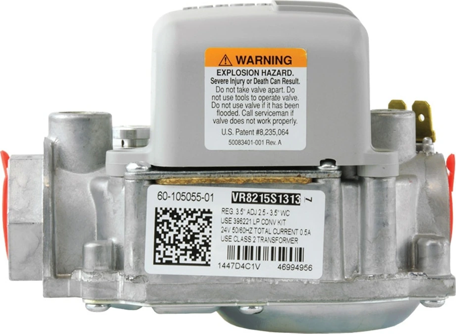 Rheem® 60-105055-01 VR8215 Series Single-Stage Hot Surface / Direct Spark Gas Valve - 150,000 BTU/h, 1/2 in Inlet, 24V, For Models Incl R801S-MSA / R801S-ZSB / R801T-W801T-ZSB