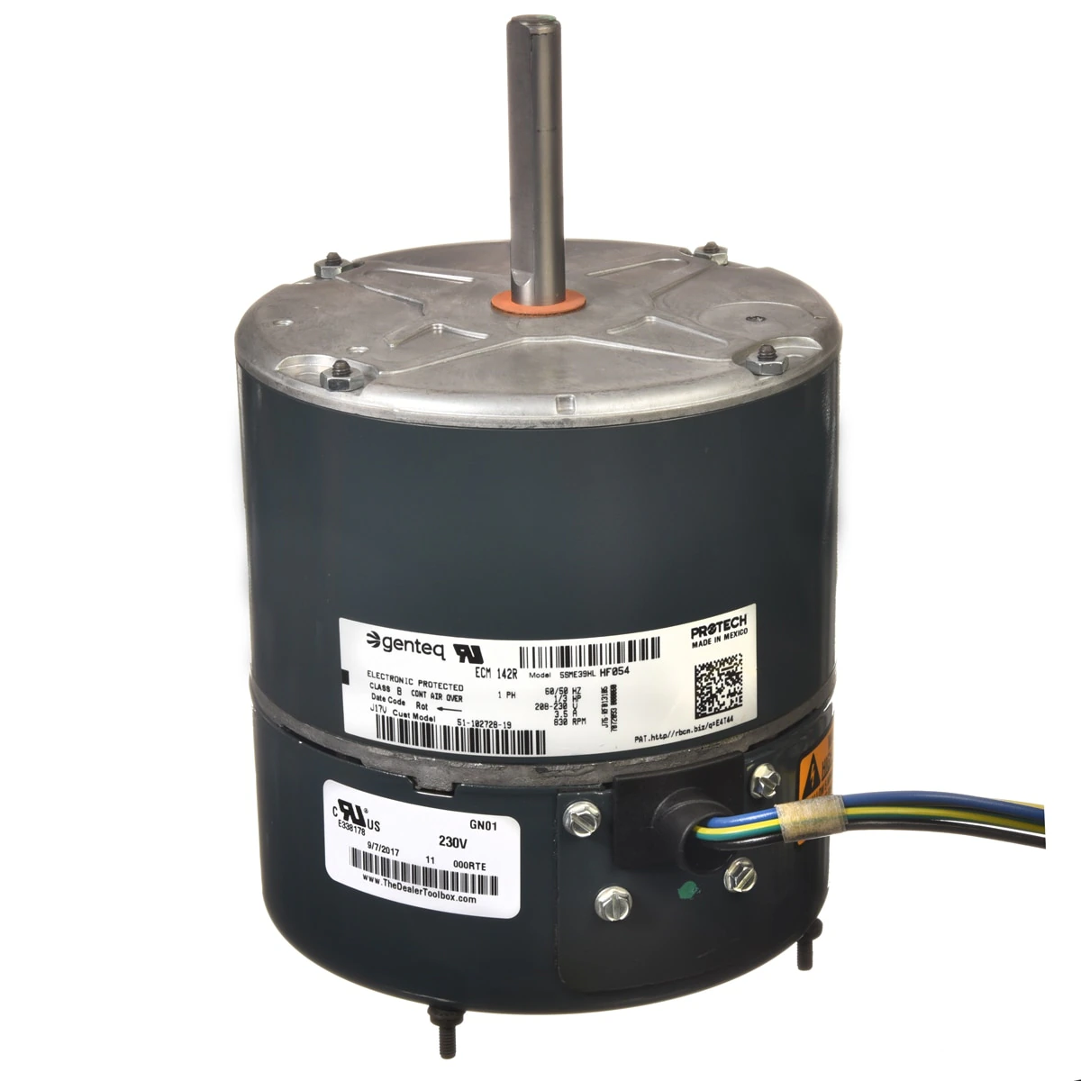 Rheem® 51-102728-19 1/3 HP 208/230V 825 RPM Condenser Fan Motor