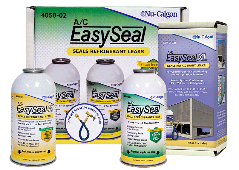 Nu-Calgon 4050-06 EasySeal 3 oz Refrigerant Leak Sealant - For 1.5-5 Ton Units, Clear