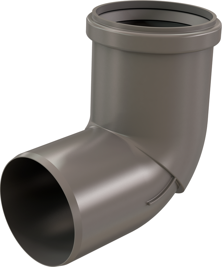 Centrotherm ISEL0387 InnoFlue 3 x 3 Gas Vent Elbow - Slip, PPs, Category II / Category IV