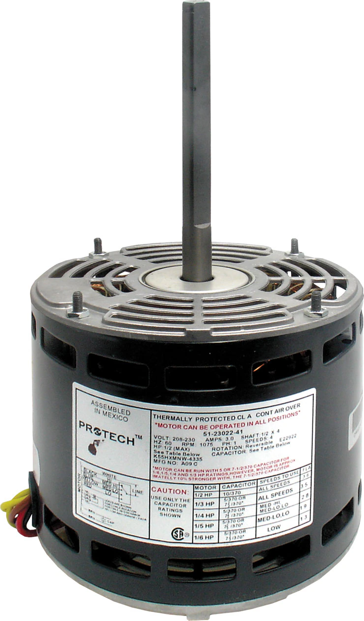 Rheem® 51-23022-41 1/6~1/2 HP 1 ph 1,075 RPM Blower Motor
