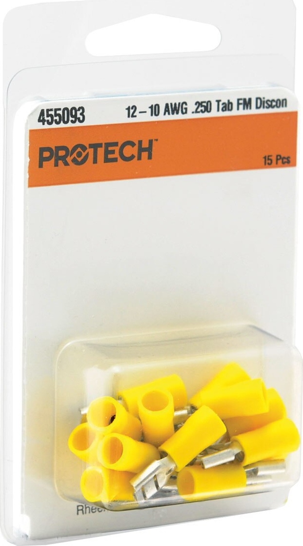 Rheem® 455093 ProTech 12-10 AWG Insulated Quick Connect - 1/4 in Tab, 15 / Pk