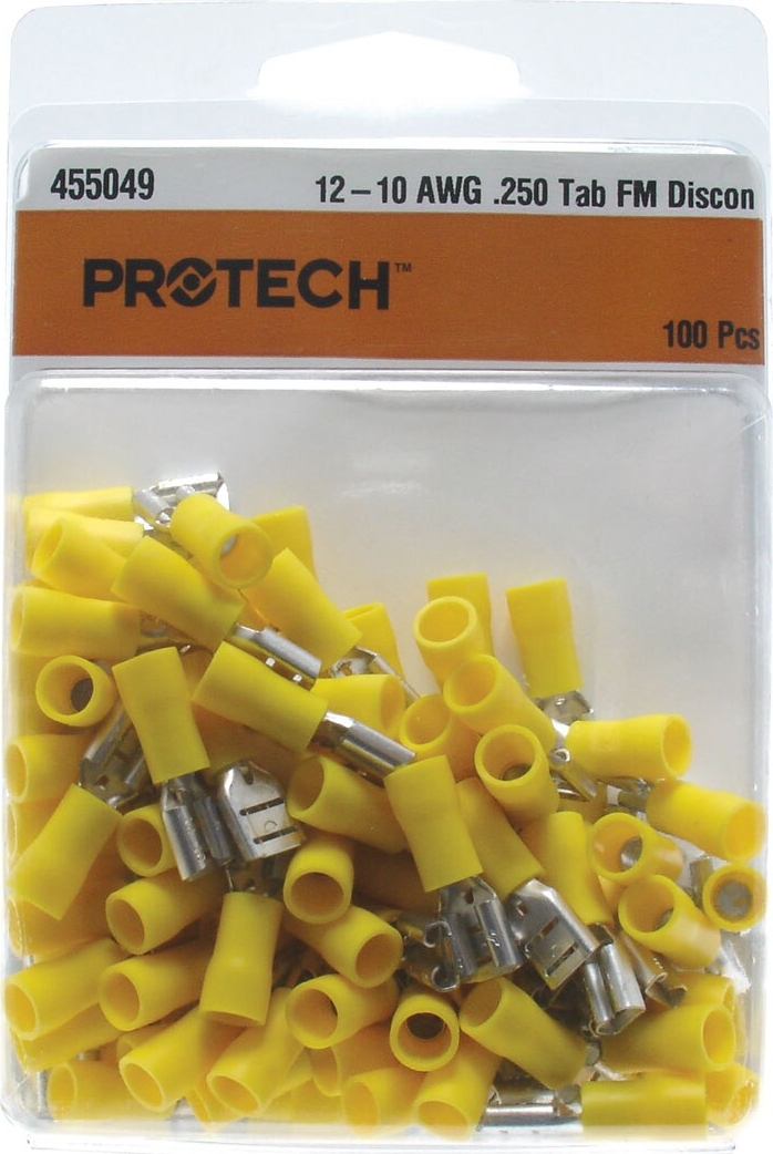 Rheem® 455049 ProTech 12-10 AWG Insulated Quick Connect - 1/4 in Tab, 100 / Pk