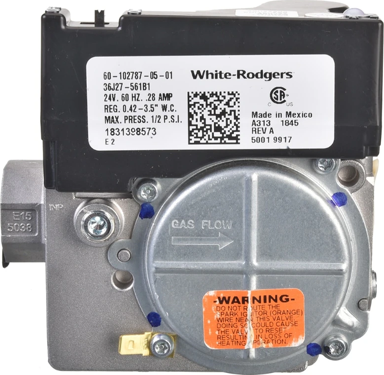 Rheem® 60-102787-85 36J Series Hot Surface / Direct Spark Modulating Gas Valve - 140,000 BTU/h, 1/2 in Inlet, 24V, For R97MV / R97V-KSA / R97V-USA / R98MV / R98V-USA / RGGE