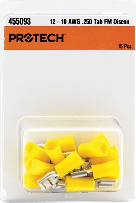 Rheem® 455093 ProTech 12-10 AWG Insulated Quick Connect - 1/4 in Tab, 15 / Pk