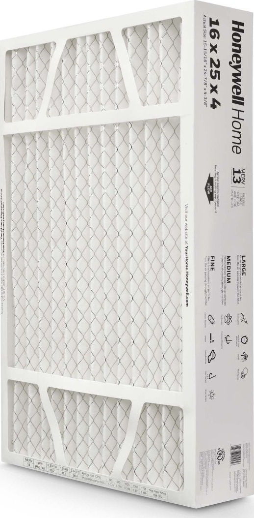 Honeywell FC200E1037/U FC200 Series 25 x 20 x 4 in Media Replacement Filter - Pleated, MERV 13, Charged Media, For F100 / F200
