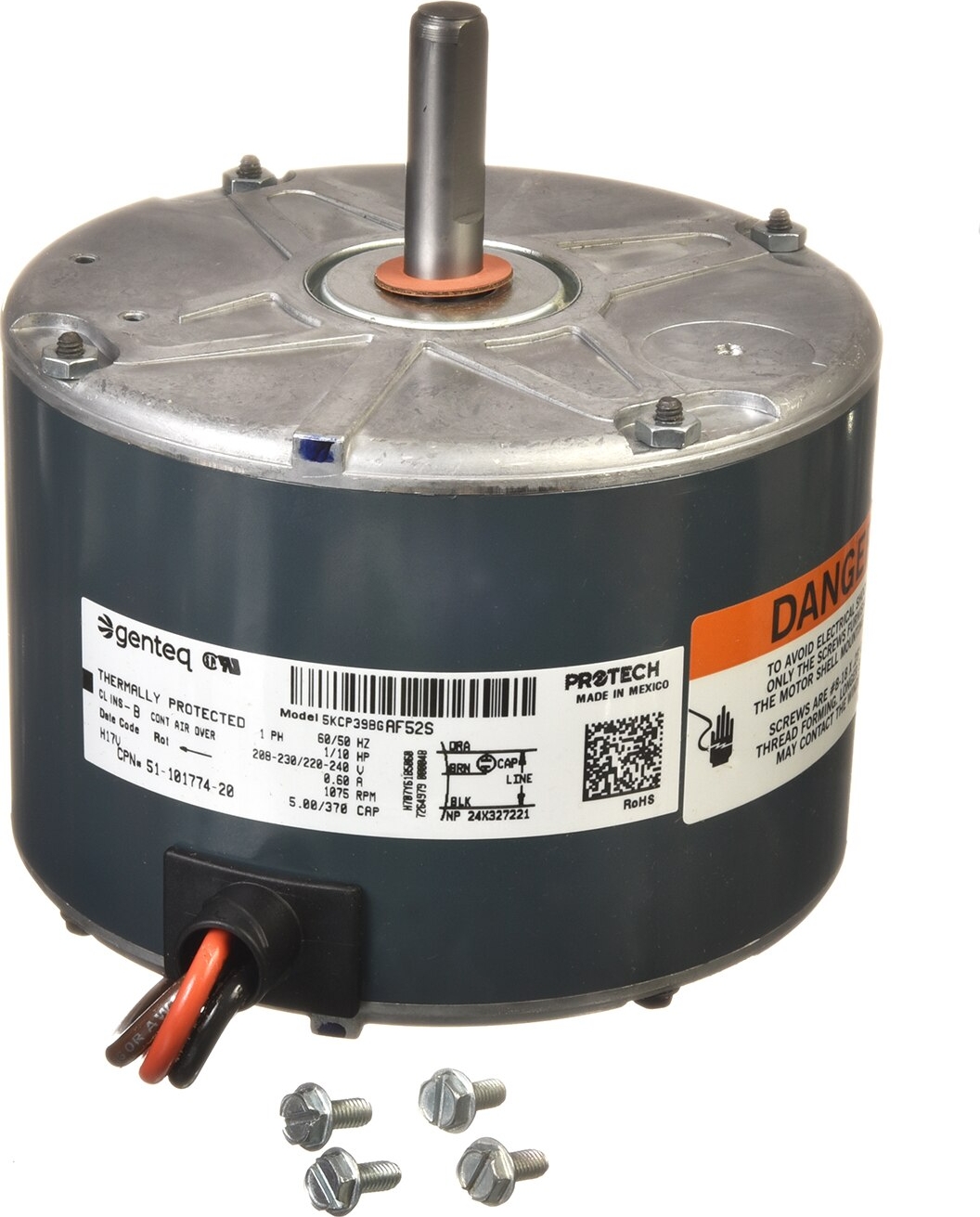 Rheem® 51-101774-20 1/10 HP 208/220/230V 1,075 RPM Condenser Fan Motor