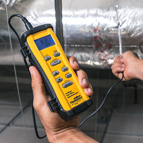 Fieldpiece STA2 Instruments In-Duct Hot-Wire Anemometer, 40-3,960 FPM, Â± 5% RDG 1 Digit Or Â± 1% FS 1 Digit Velocity, Â± 1.0ÂF Temperature, 32ÂF - 113ÂF, Â± 2.0ÂF Temperature, -4ÂF - 32ÂF And 113ÂF - 140ÂF, Dual Display, 9V Battery, 20-35 Hrs Alkaline, Approx Battery Life, 9V Alkaline Battery, 75% RH Operating Humidity Rating