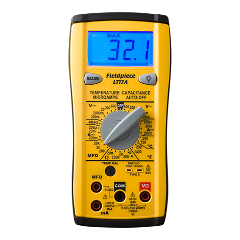 Fieldpiece LT17A Instruments LT Series Digital Multimeter, 600 V, 400 A, LCD, Yes Diode Test, 0.1 mV Resolution, 0.5% 1 Digit, 1.0% 1 Digit Current Accuracy