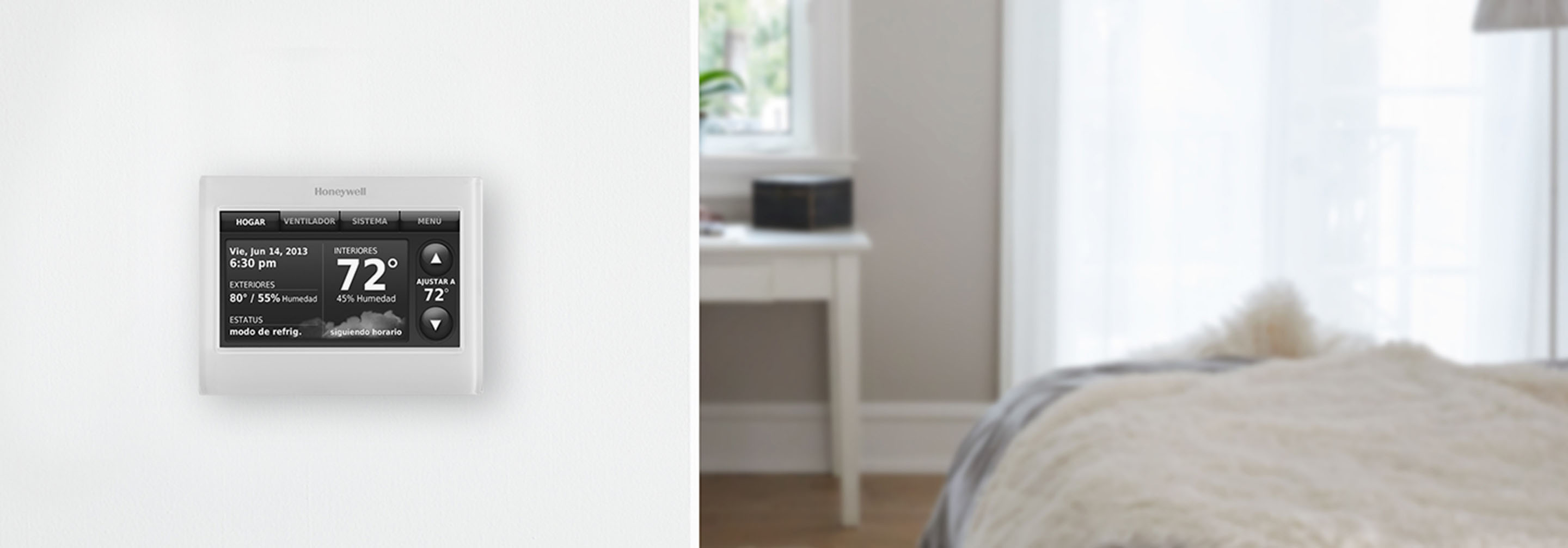 Honeywell Prestige IAQ YTHX9421R5127WW Programmable Thermostat Kit, 7 Day Or Non-Programmable Programmability, 4 H / 2 C (Heat Pump), 3 H / 2 C (Conventional), Auto, Manual, Wall Mount, Junction Box Mount, Wired / Lead Wires (Thermostat To EIM), Redlink (Wireless), Wifi (Via Gateway), 18-30 VAC, Hardwired, Battery Backup